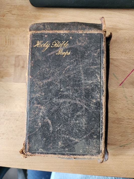Holy Bible "moaps" 19th century - Leather