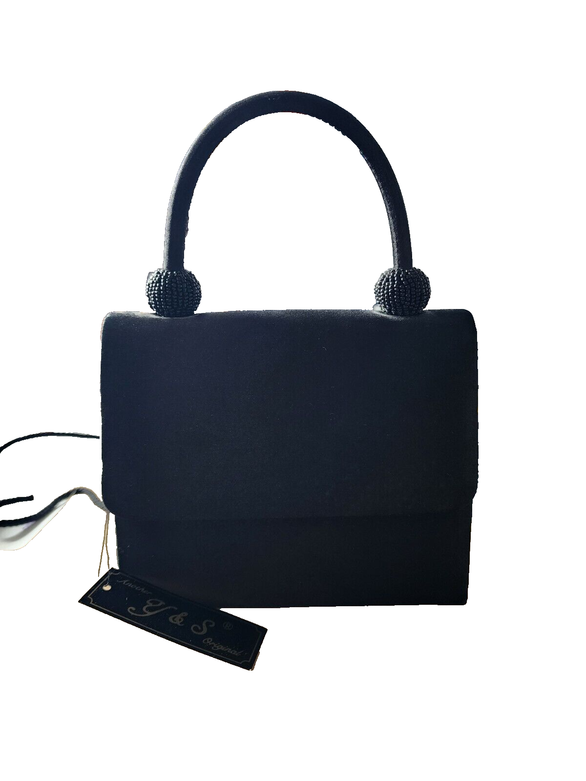 NWT Vintage Another Y&S Original Stunning Black Bag Satin
