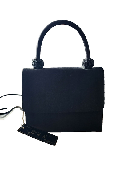 NWT Vintage Another Y&S Original Stunning Black Bag Satin