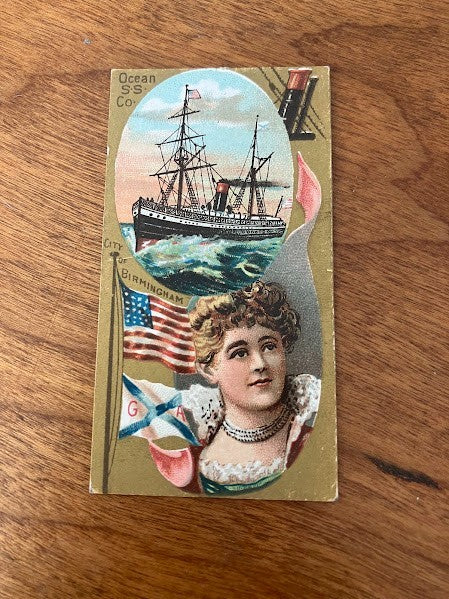 Tobacco Cards: Ocean and River Steamers Duke's Cigarettes - lot of 7