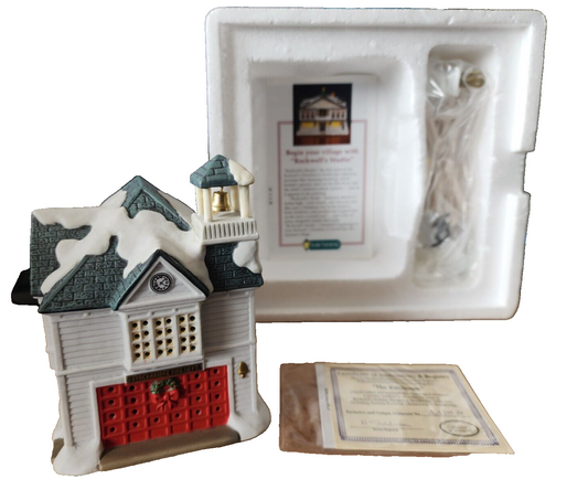 Hawthorne Porchlight Collection "Firehouse" #79233 Christmas Village House NEW
