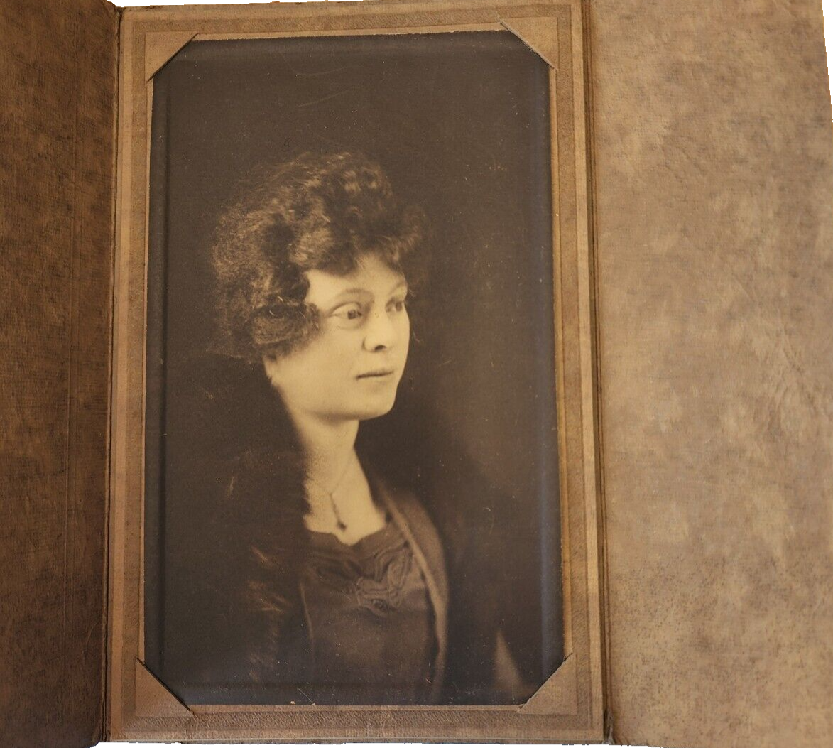 Vintage Cabinet Card Photo Of A Woman In A Fur Coat