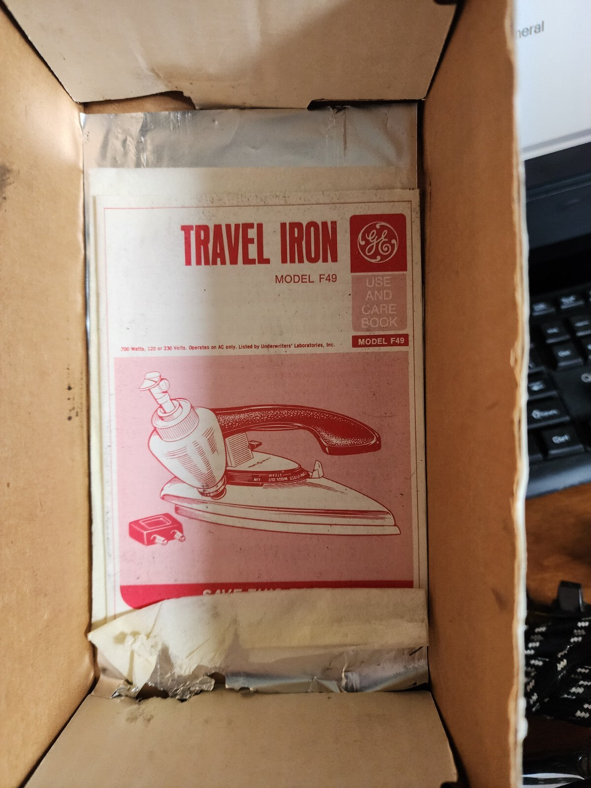 VTG Travel Iron Spray Steam & Dry Model F49 120V/230V