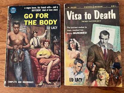 Vtg Paperbacks by Ed Lacy - lot of 2