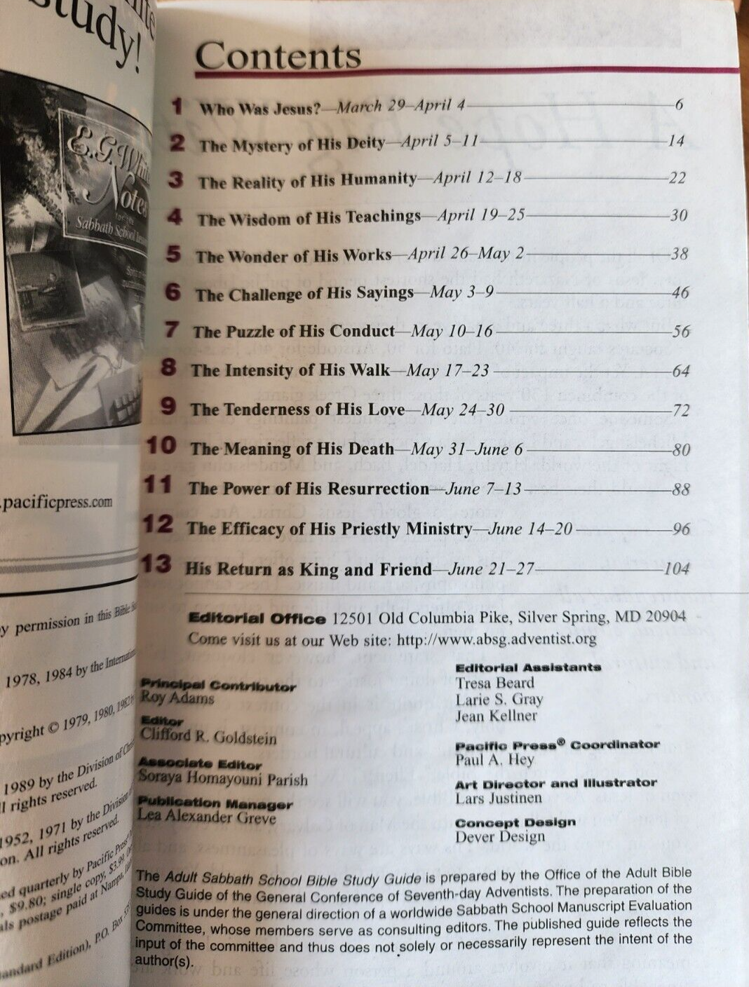 The Wonder of Jesus - Bible Study Guide - Seventh Day Adventist Church 2008