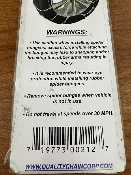 Tire Chain - Quality Chain 0212 Rubber Spider Bungee