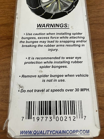 Tire Chain - Quality Chain 0212 Rubber Spider Bungee