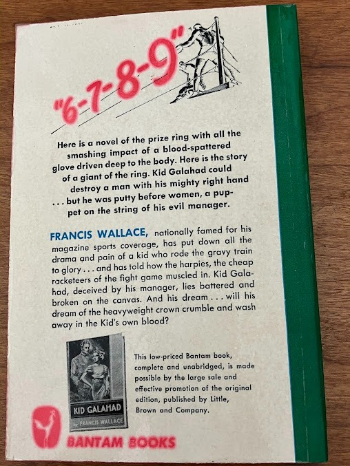 Vtg Paperback - Kid Galahad Paperback By Francis Wallace