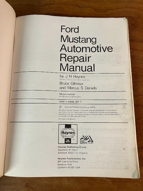 HAYNES - FORD V8 MUSTANG - 1964 1/2 thru 1973 - Automotive Repair Manual