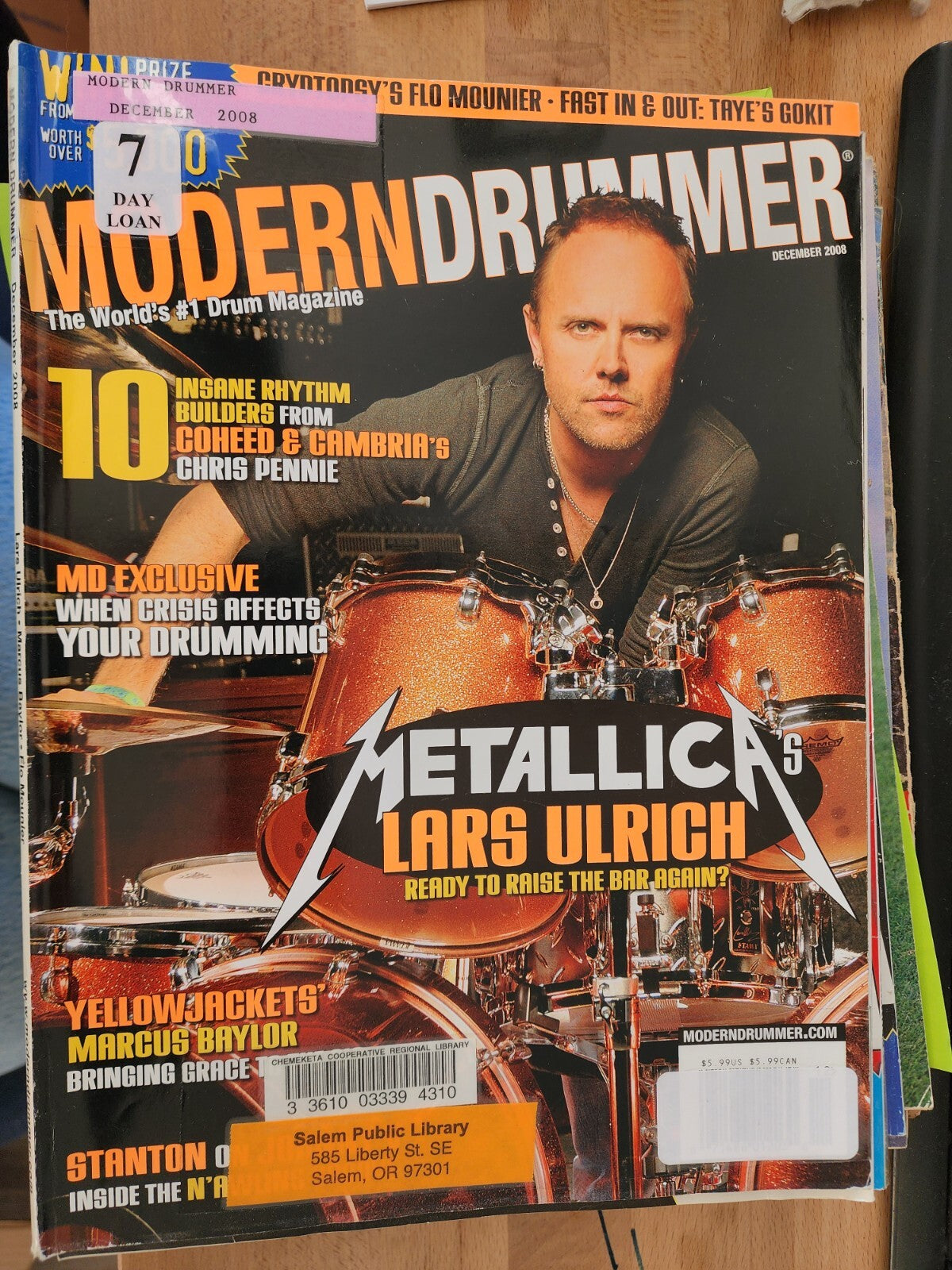 Modern Drummer Magazine Lot Of 12, Jan-Dec 2008 Drumming Magazines