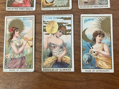 GODDESSES OF THE GREEKS & ROMANS: Wm S. Kimball & Co's - lot of 9