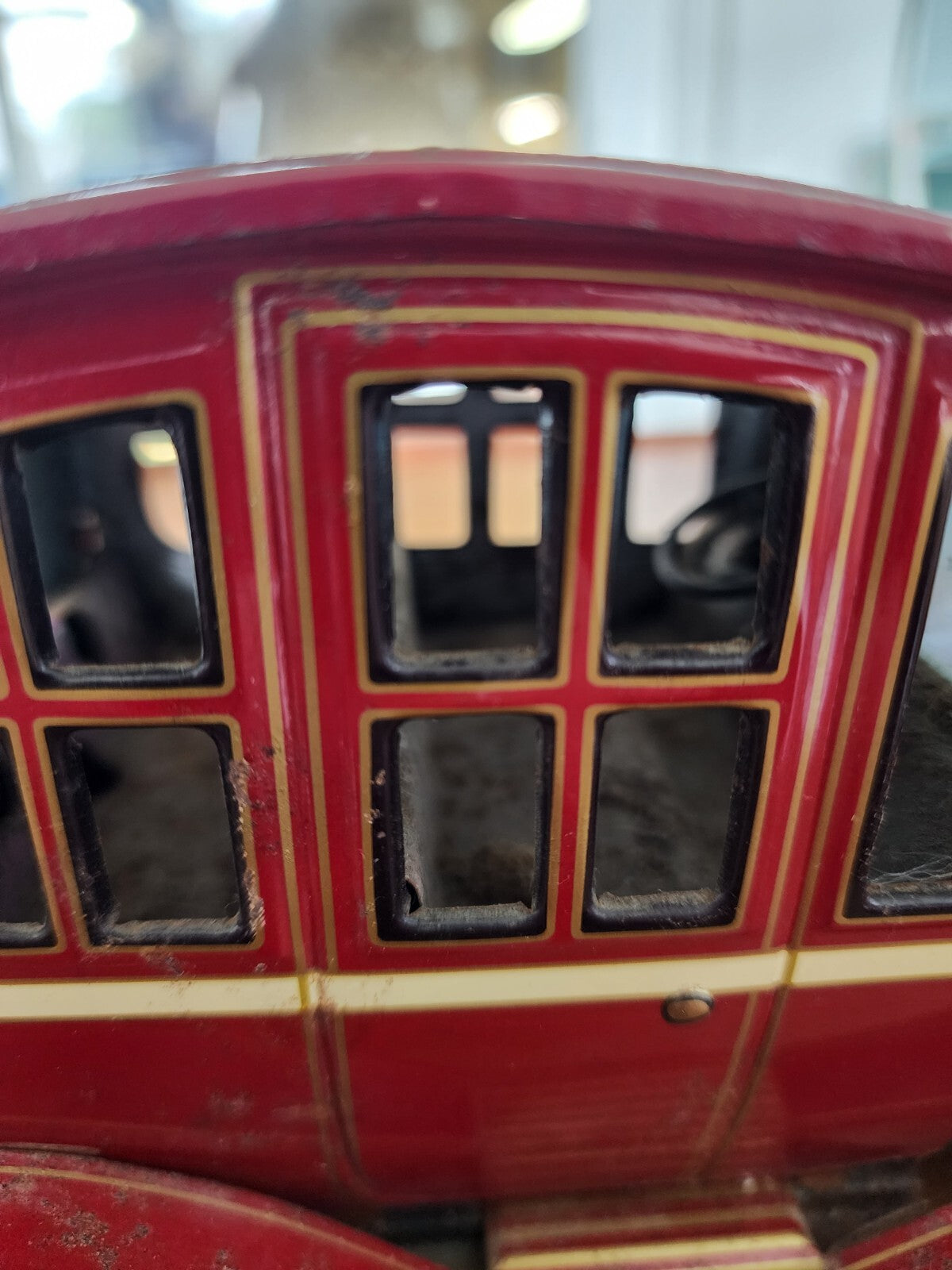 Vtg 1950s Battery Operated Tin Toy Trademark Y Japan Grand-Pa Car