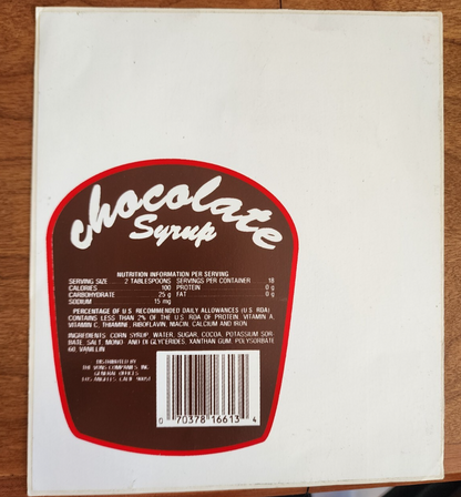 Chocolate Syrup Sticker Prop