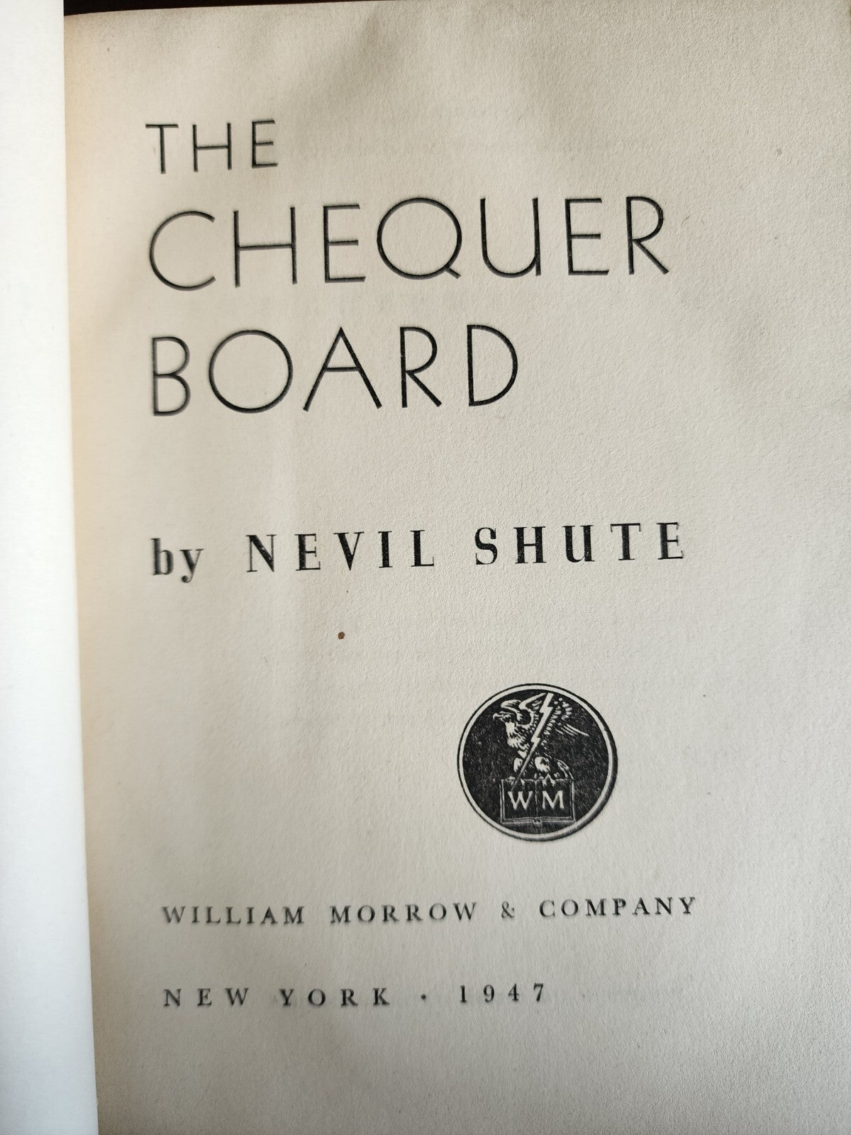 The Chequer Board by Nevil Shute 1947