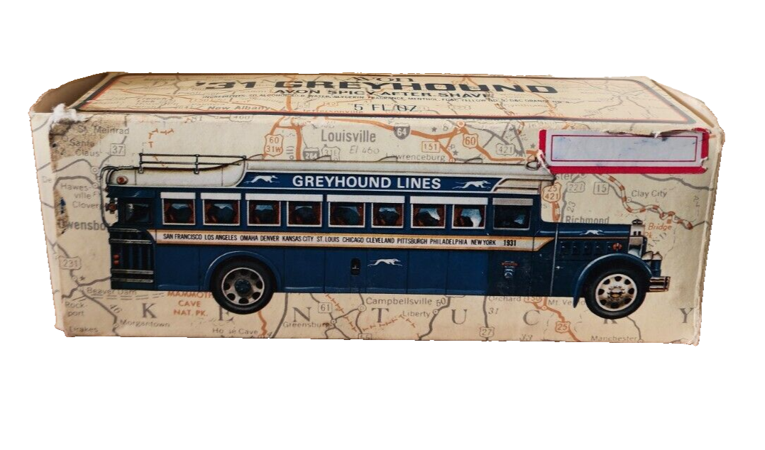 Vintage Avon Blue Greyhound Bus Line 5 oz. Everest After Shave