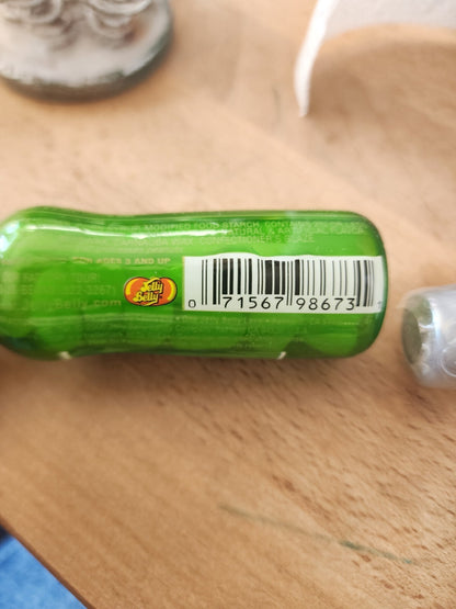 Lot of 2 2006 Jelly Belly A&W & 7UP CANDY 5” Bottle Container Soda Jellybeans