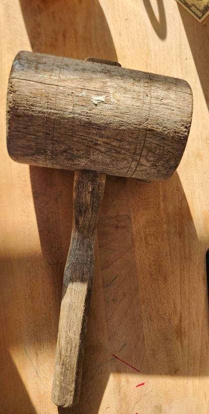 Mallet, Vtg Woodworkers / Wood Carvers Wooden Mallet