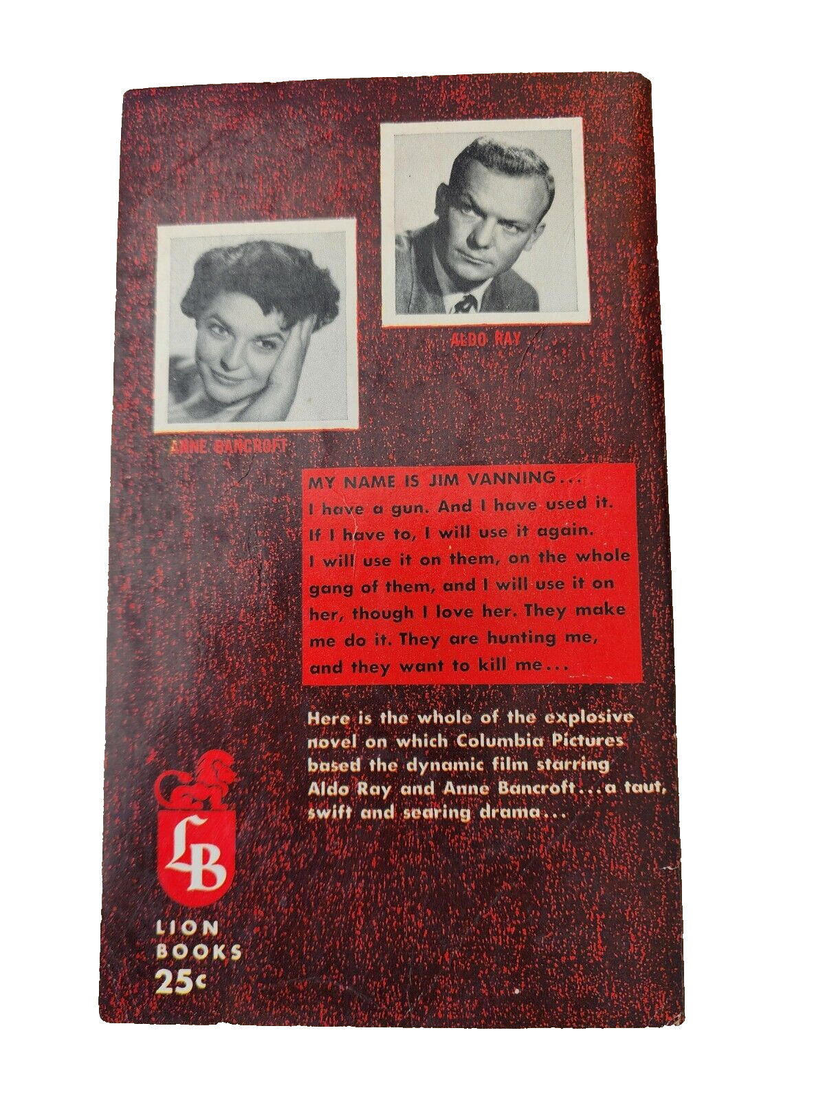 Nightfall by David Goodis 1956 Lion Books LB131, 2nd printing - tie- Good