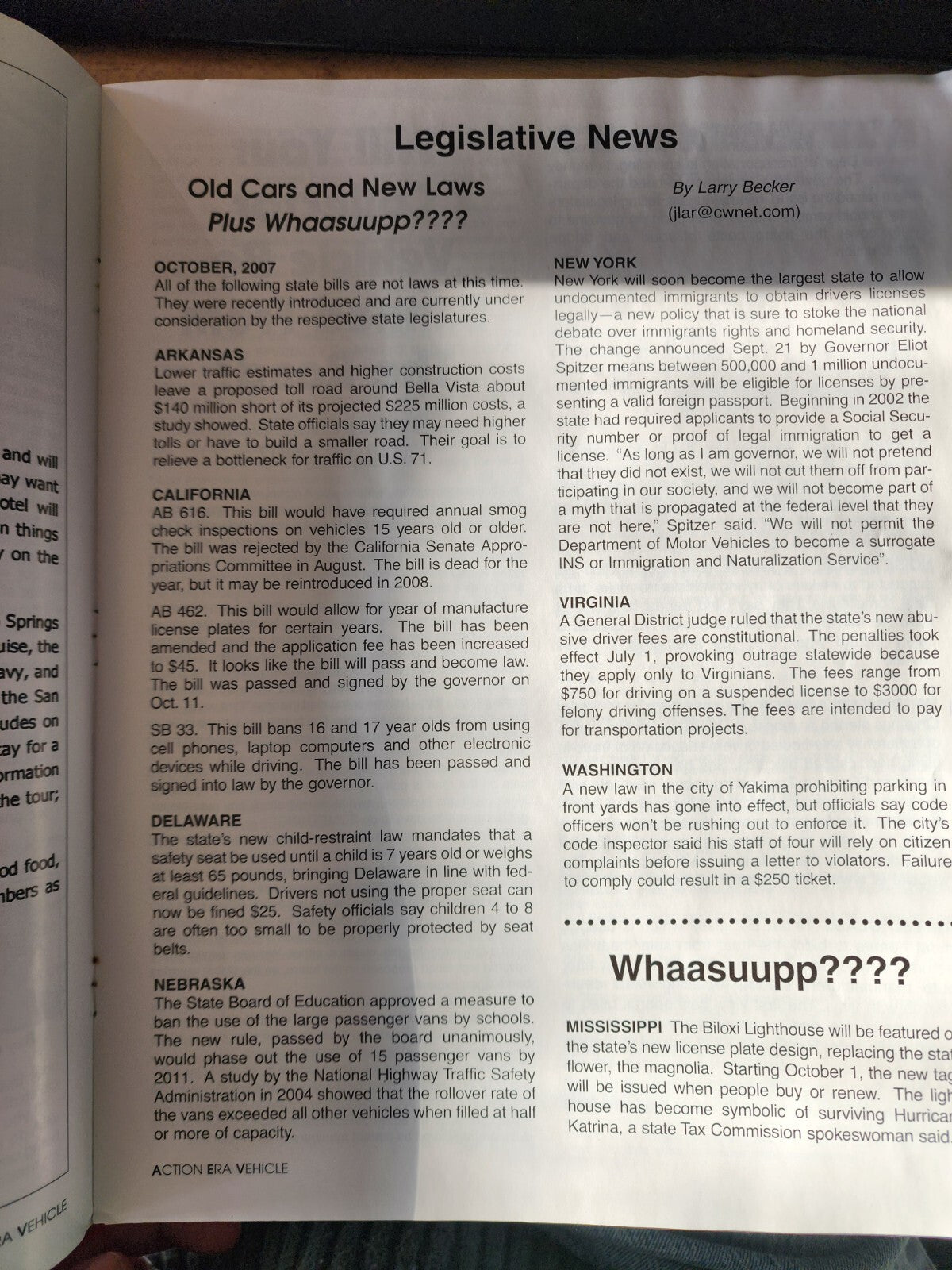 Action Era Vehicle - Volume 40, no 2 Contemporary Historical Vehicle Association