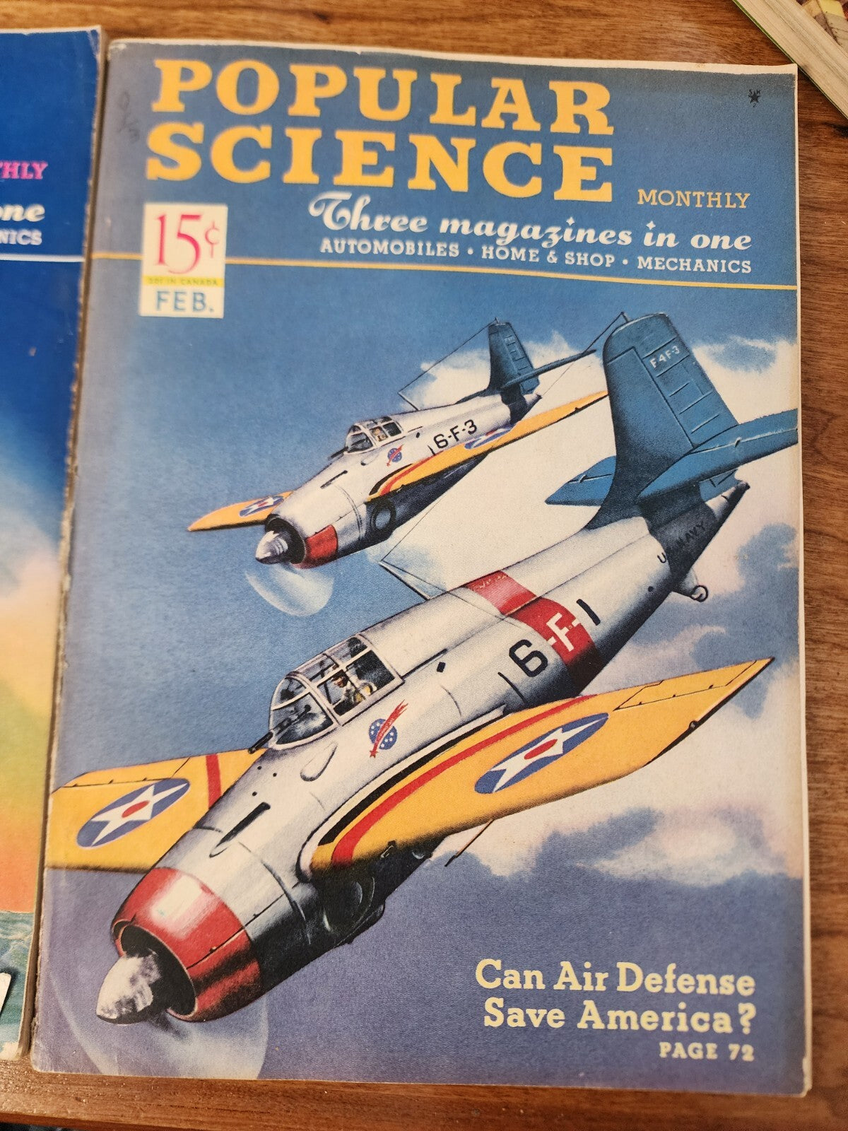 Lot of 3 Vintage Popular Mechanics Magazines 1941