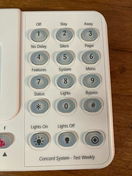 Alpha Touchpad 60-803-04: GE Keypad - GE Concord SB2000 - Untested