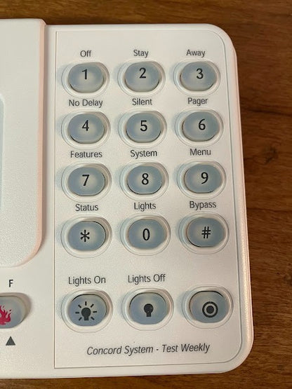 Alpha Touchpad 60-803-04: GE Keypad - GE Concord SB2000 - Untested
