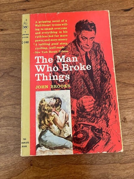 Vtg Pocket Book - THE MAN WHO BROKE THINGS by John Brooks