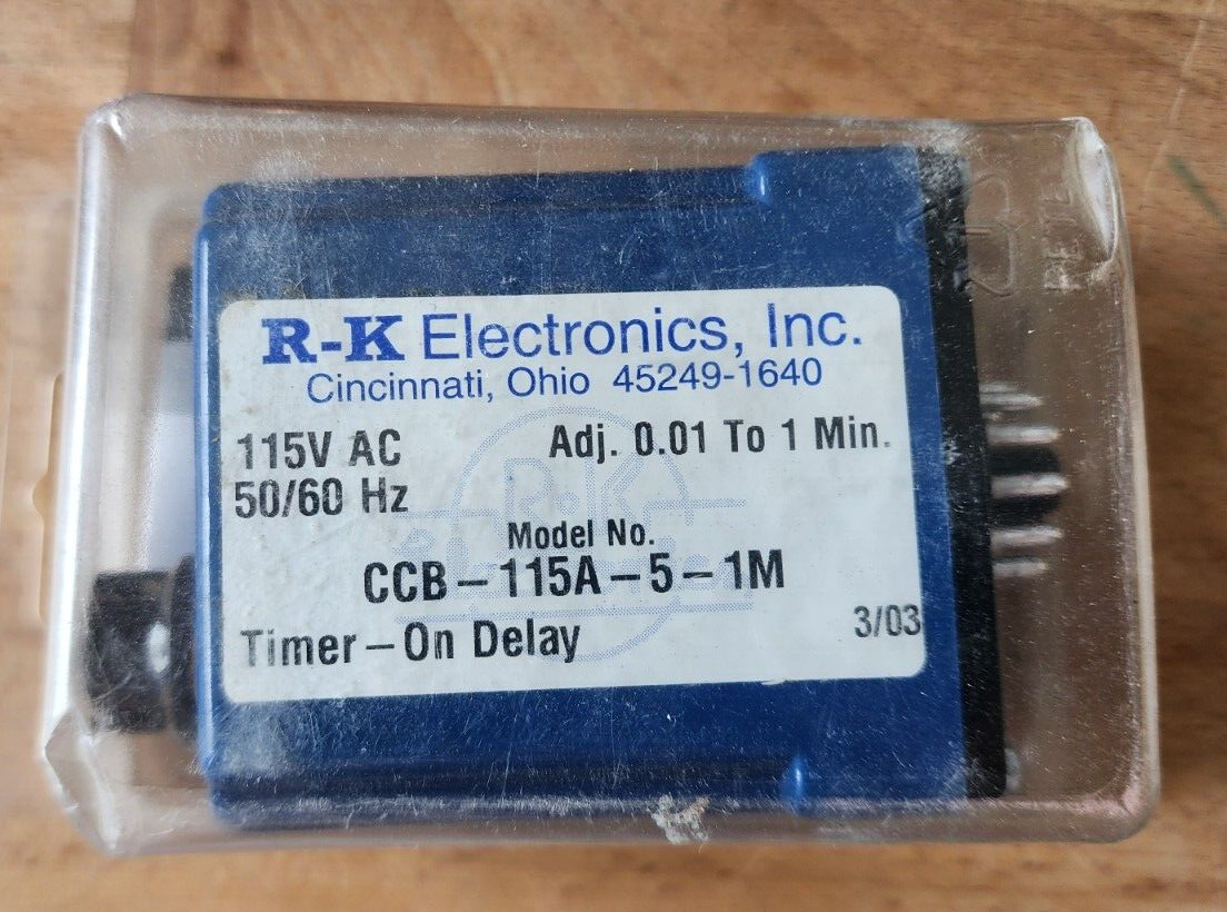 R-K ELECTRONICS CCB-115A-5-1M ON DELAY TIMER