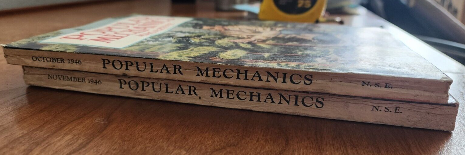 Vintage Popular Mechanics Magazine October & November 1946