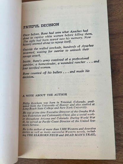 Popular Library - DECISION AT PIUTE WELLS by Philip Ketchum