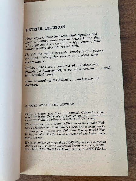 Popular Library - DECISION AT PIUTE WELLS by Philip Ketchum