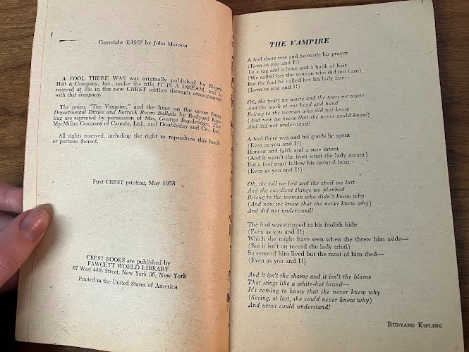 Vtg Paperback - A FOOL THERE WAS - John Manson