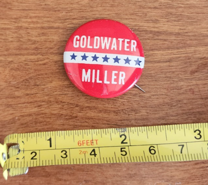 Goldwater Miller for President Button Pins 1.5”
