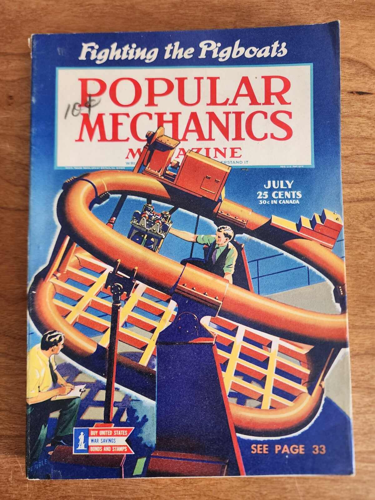 Vtg Popular Mechanics Magazine July 1943