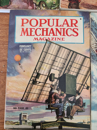 Popular Mechanics Magazine Lot of (5) Issues 1946