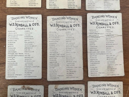 W.S. Kimball Tobacco Trade Cards: Dancing Women