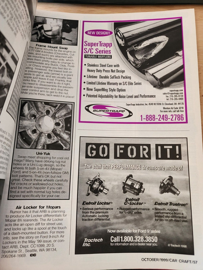 OCTOBER 1999 CAR CRAFT MAGAZINE 500HP HOW-TO