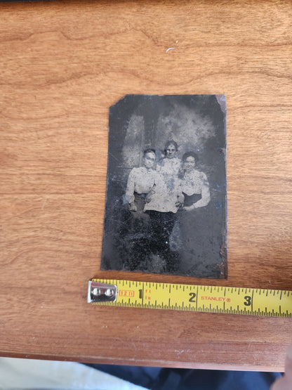 Antique Tintype Photo Family Portrait