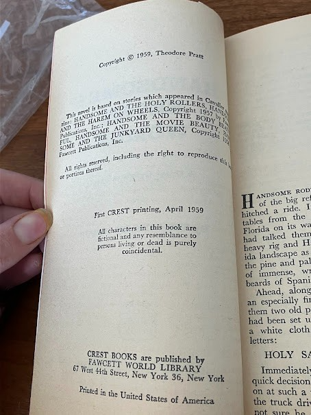Theodore Pratt Books - Lot of 2 - "Handsome's Seven Women" & "Seminole"
