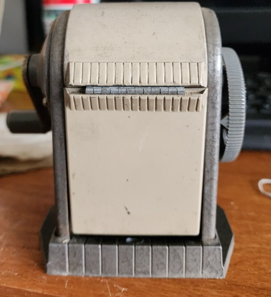 Vtg  Apsco Dexter Super 10 Pencil Sharpener - 6 Hole