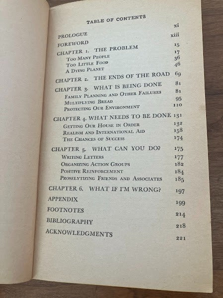 The Population Bomb by Dr. Paul R. Ehrlich