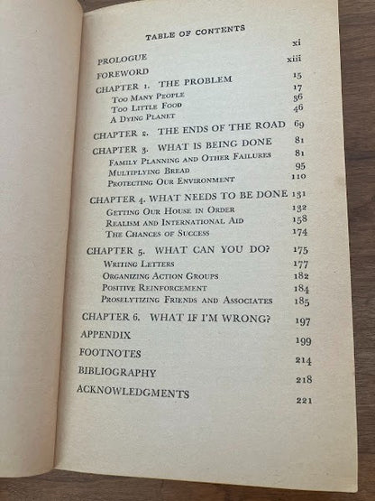 The Population Bomb by Dr. Paul R. Ehrlich
