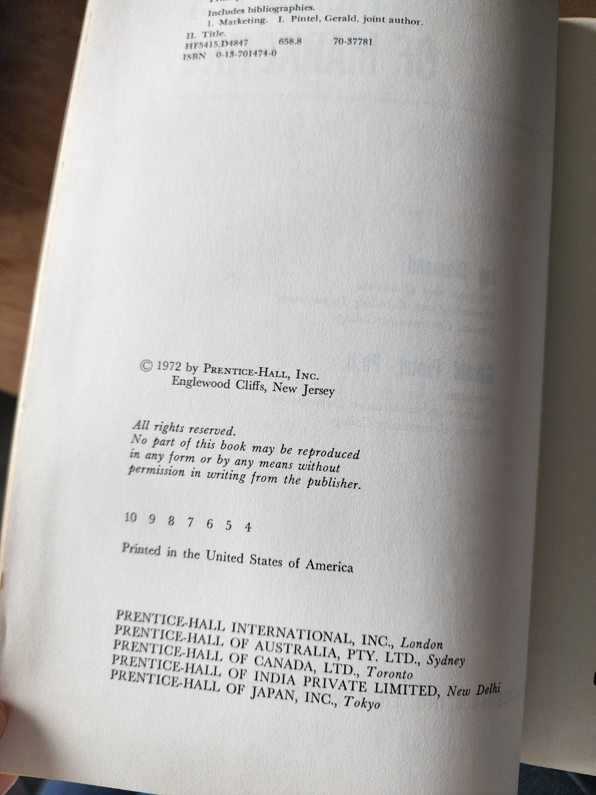 Principles Of Second Edition Marketing 1980 Hardcover Jay Diamond/Gerald Pintel