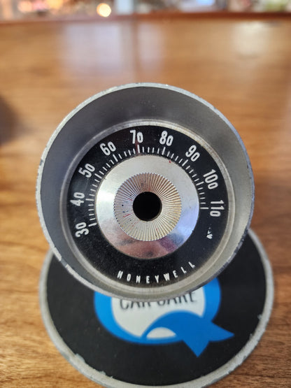 Vintage Honeywell QUALITY CAR CARE Desk Thermometer Pen Holder