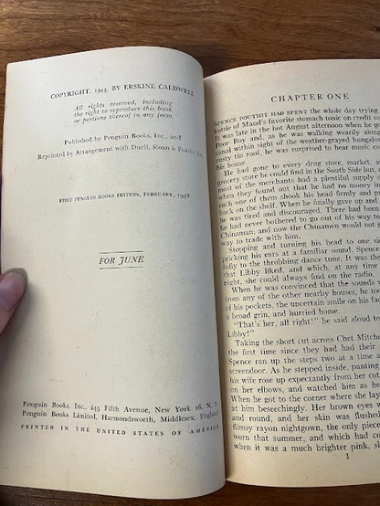 Vtg Paperbacks by Erskine Caldwell - lot of 5