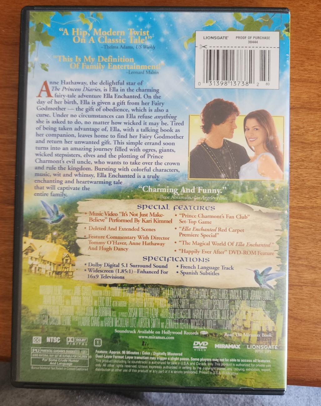 Ella Enchanted (Widescreen) - DVD - Good - Anne Hathaway