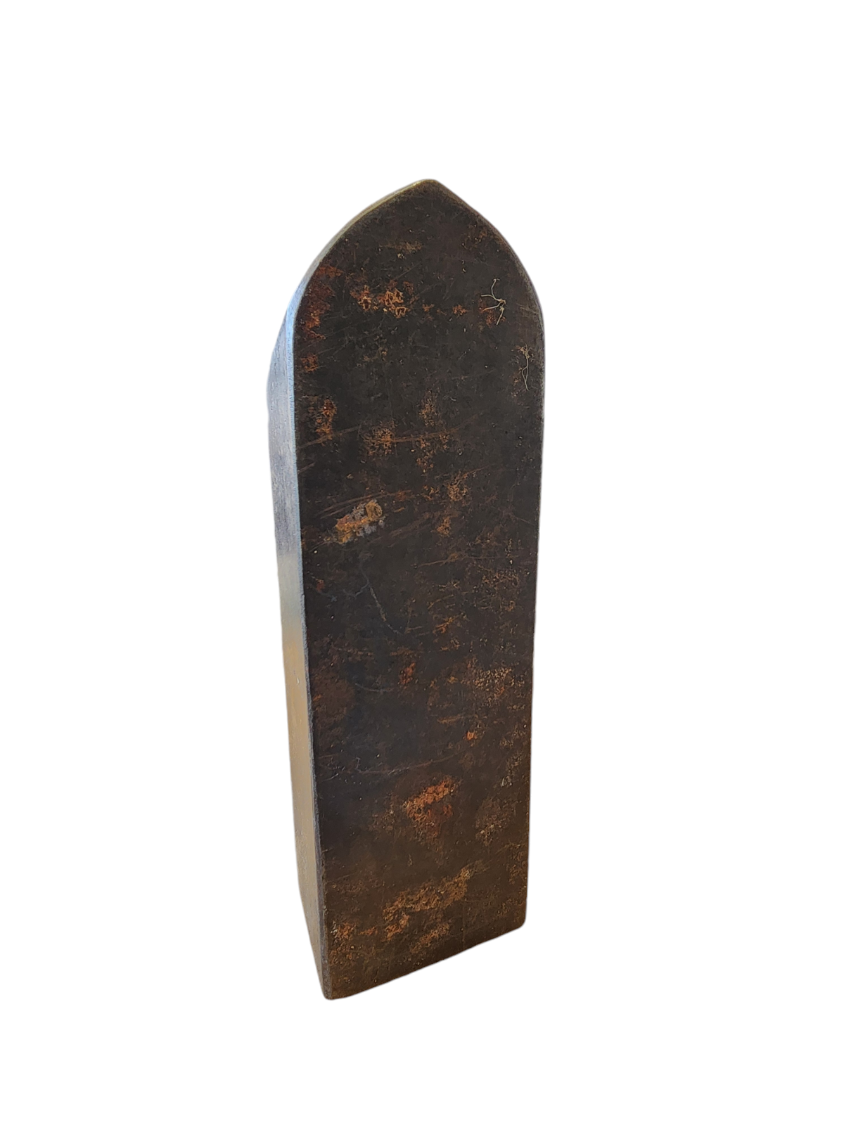 Antique 1800s Primitive Cast Iron Flat Sad Iron, Non-Removable Handle
