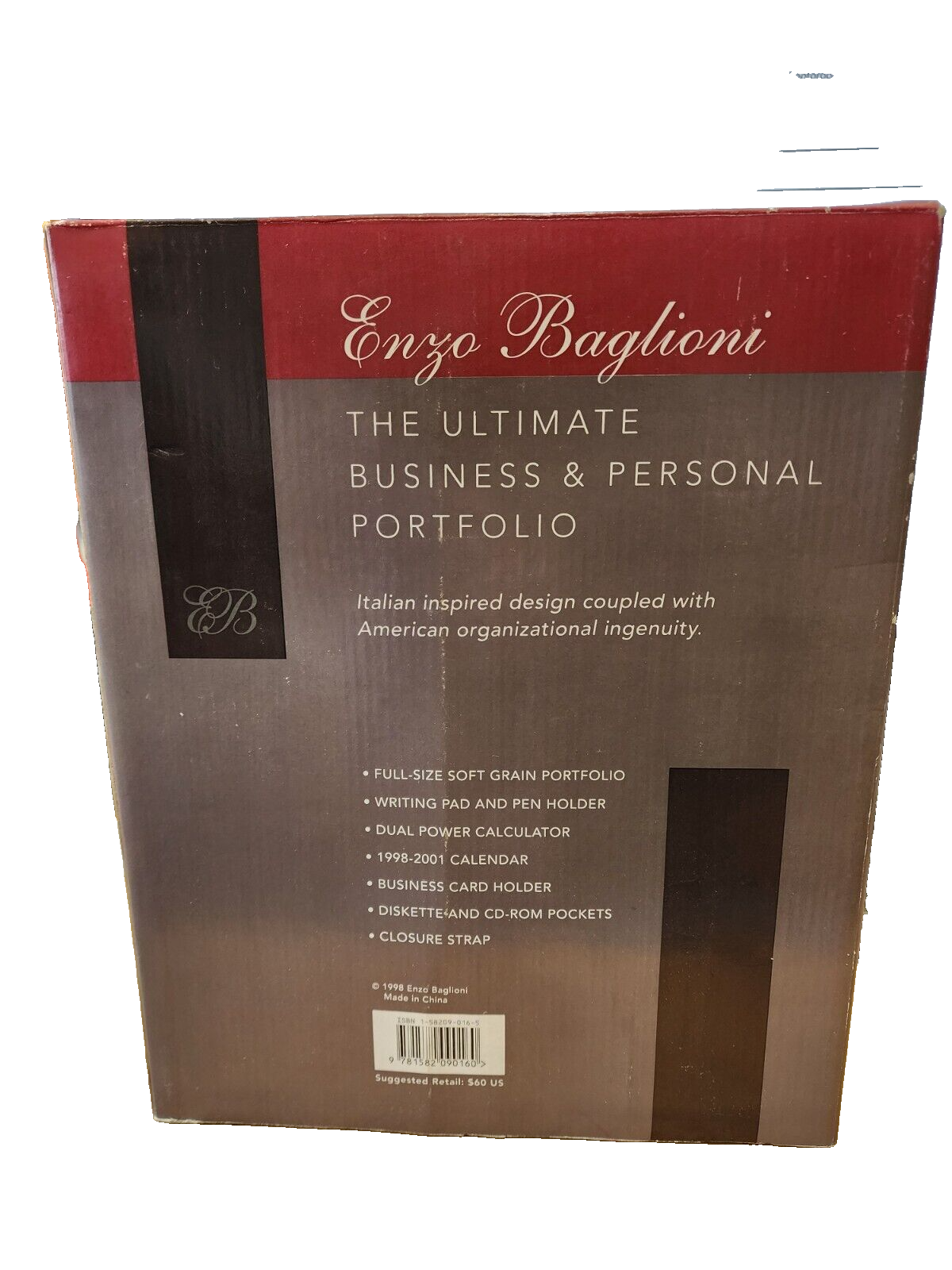 Enzo Baglioni The Ultimate Leather Organizer Planner - NEW