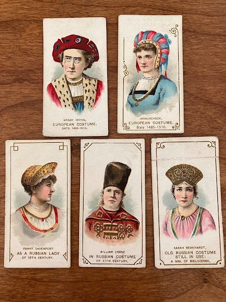 DUKE'S CIGARETTES: PORTRAITS OF ACTORS & ACTRESSES - Lot of 5