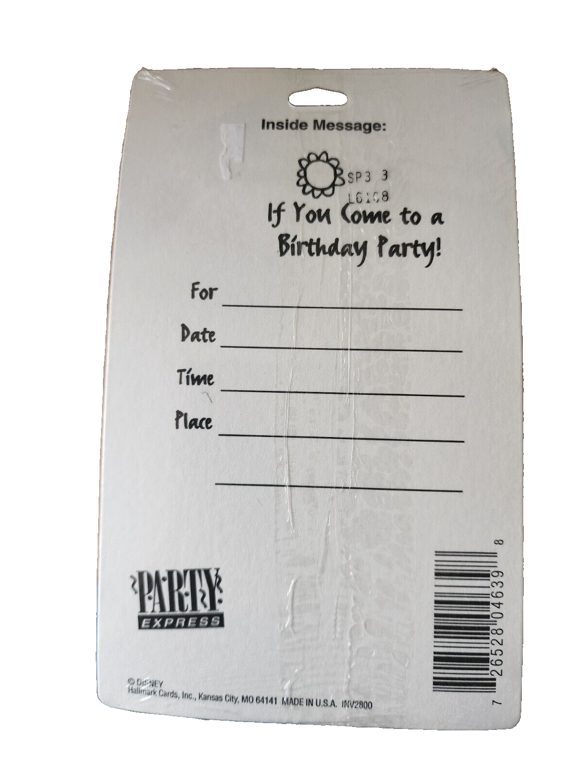 New Party Express POCAHONTAS Invitations 2 Packs 16 Invites